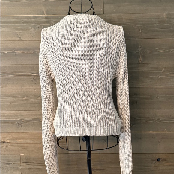 Bella Dahl cream fitted crew neck sweater - Picture 4 of 4